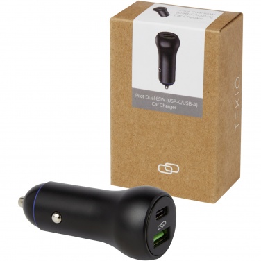 Logo trade mainostuote kuva: Pilot 55 W USB-C/USB-A -kaksoislaturi autoon
