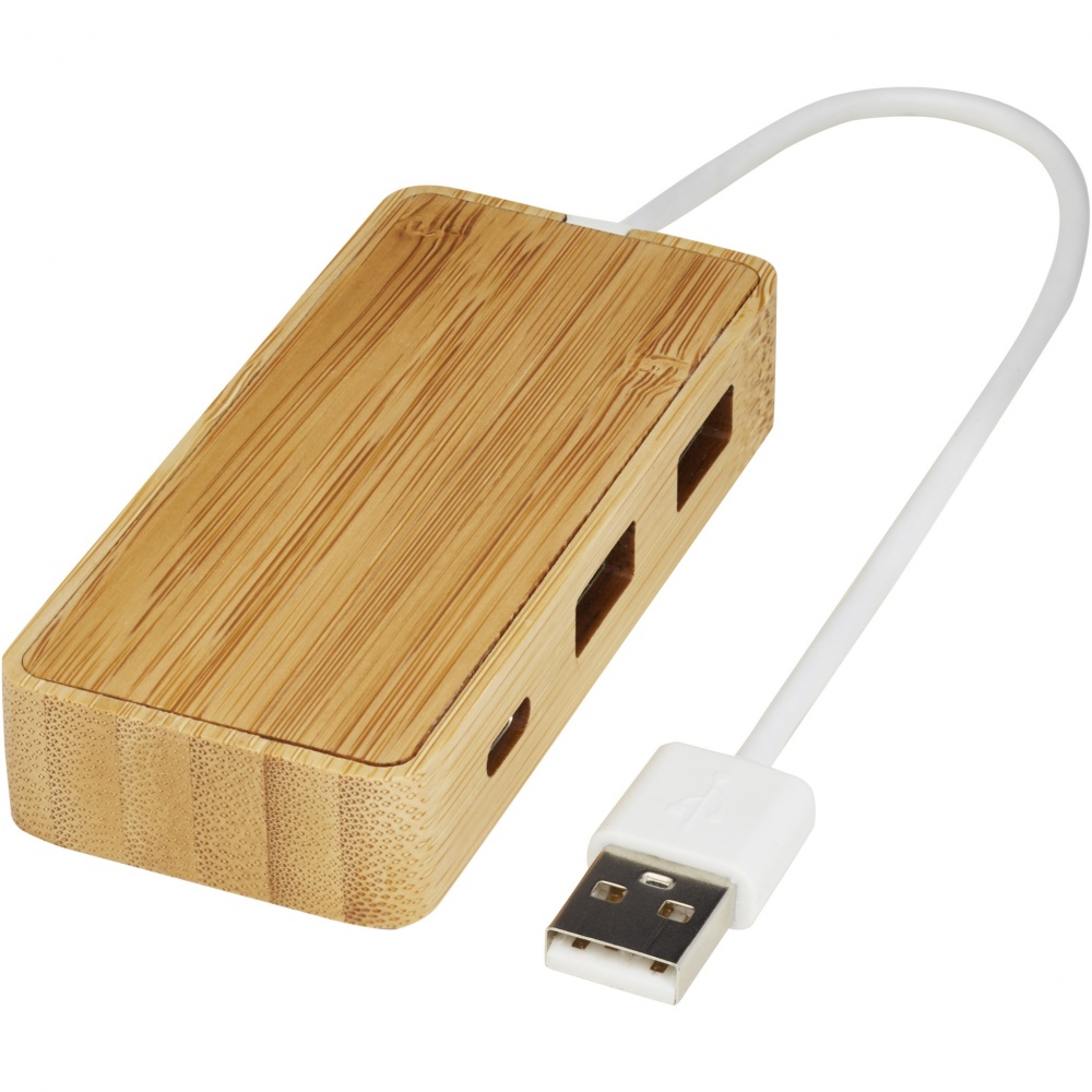 Logo trade liikelahjat tuotekuva: Tapas USB-hubi bambusta