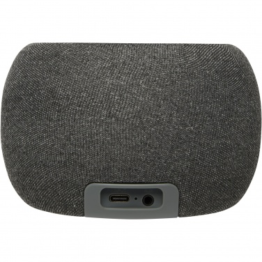 Logo trade mainoslahjat ja liikelahjat kuva: Ecofiber bambusta ja RPET-muovista valmistettu Bluetooth® -kaiutin ja langaton latausalusta