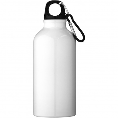 Logo trade mainoslahjat ja liikelahjat kuva: Oregon 400 ml:n RCS-sertifioitu kierrätetty alumiininen vesipullo karabiinikoukulla