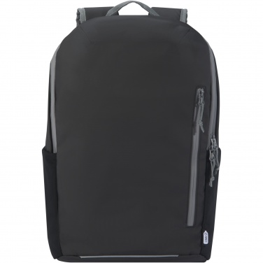 Logotrade mainostuote tuotekuva: Aqua 15" GRS-kierrätetty vedenkestävä reppu kannettavalle tietokoneelle 21 l