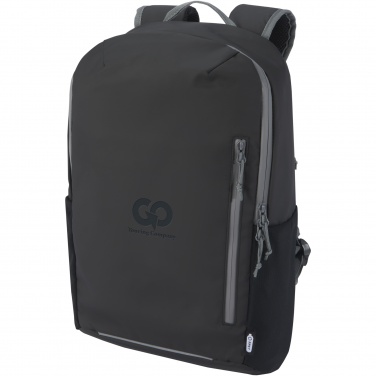 Logo trade mainoslahjat ja liikelahjat kuva: Aqua 15" GRS-kierrätetty vedenkestävä reppu kannettavalle tietokoneelle 21 l