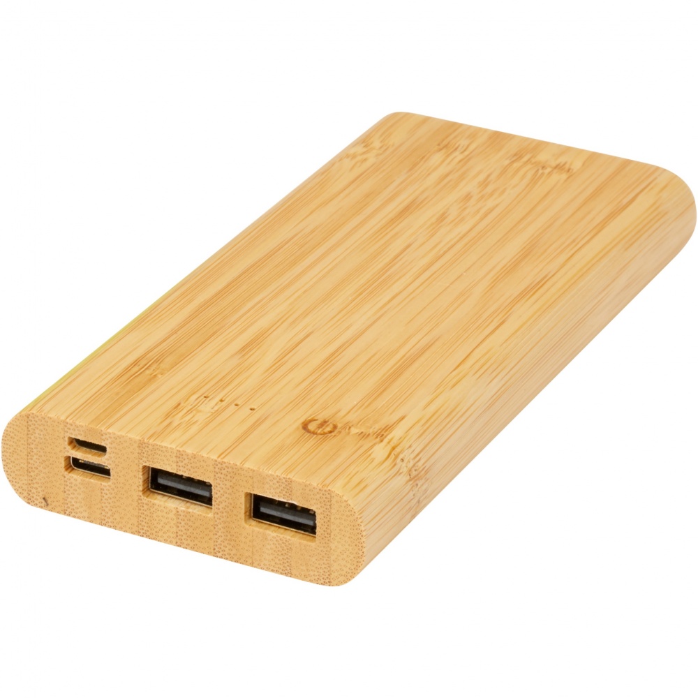 Logo trade liikelahjat mainoslahjat kuva: Tulda-varavirtalähde, 10,000 mAh, bambua