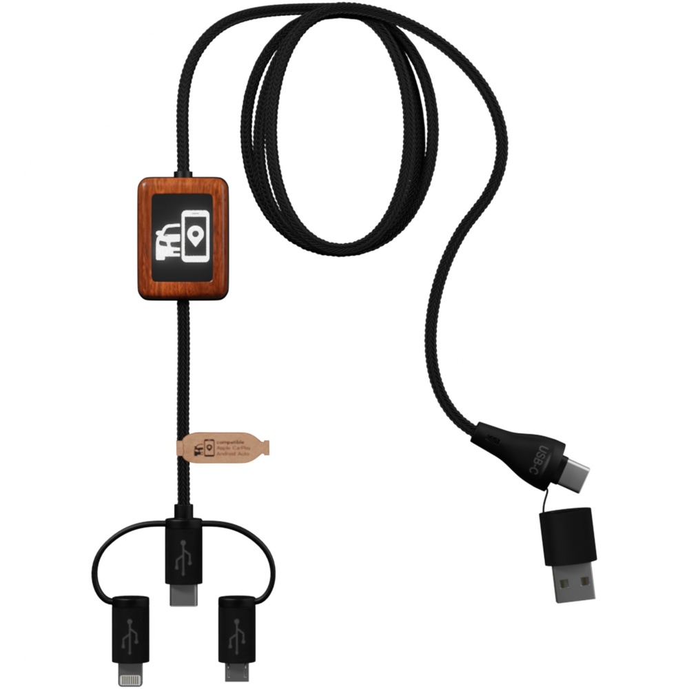 Logo trade mainostuotet tuotekuva: SCX.design C46 5-in-1 CarPlay-kaapeli