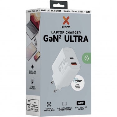 Logo trade liikelahjat mainoslahjat kuva: Xtorm XEC067 GaN²Ultra 67 W seinälaturi
