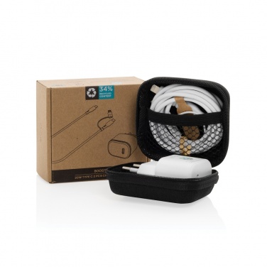 Logotrade mainoslahjat kuva: Boost RCS kierrätetty PET 20W USB-C 2 kpl lataussetti