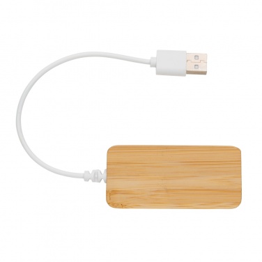 Logo trade mainoslahja kuva: Bambuinen USB tyypin C hub