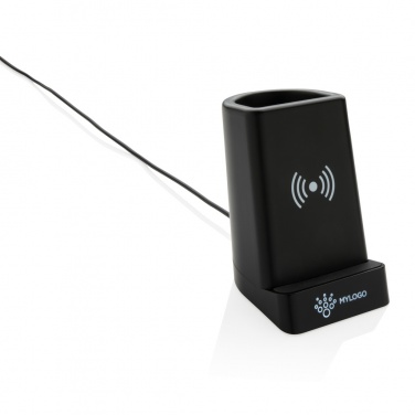 Logotrade liikelahja tuotekuva: Light up logo 5W langaton laturi ja kynäteline