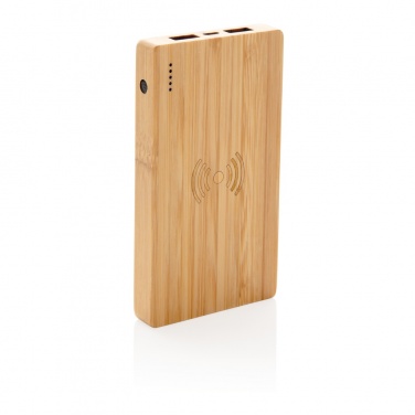 Logo trade liikelahja mainoslahja tuotekuva: Bamboo 4000 mAh:n langaton 5W varavirtalähde