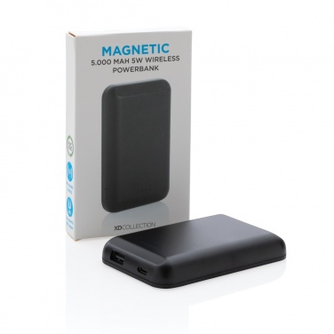 Logotrade mainoslahjat kuva: Magneettinen 5000mAh 5W langaton virtapankki
