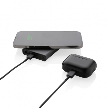 Logotrade liikelahja mainoslahja kuva: Terra RCS alumiininen 5000 mAh 5w langaton varavirtalähde