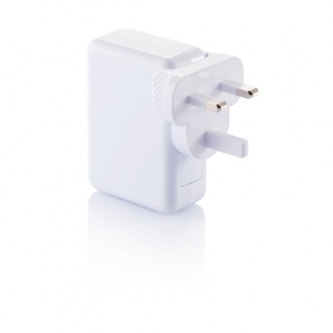 Logo trade mainoslahja ja liikelahja tuotekuva: Matkapistoke 4 USB-portilla