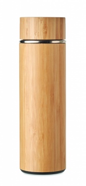 Logo trade mainostuotet tuotekuva: Bambu termospullo 400 ml TAMPERE