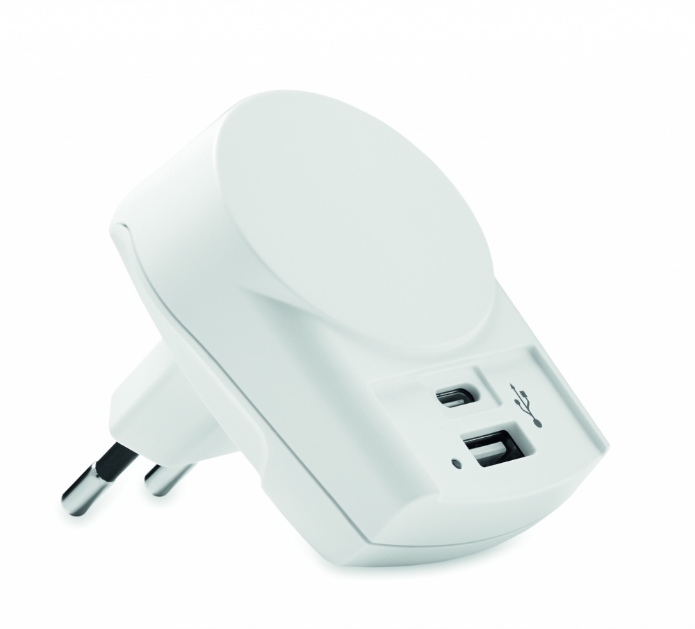 Logotrade mainoslahjat ja liikelahjat tuotekuva: Matka-adapteri USB-laturi