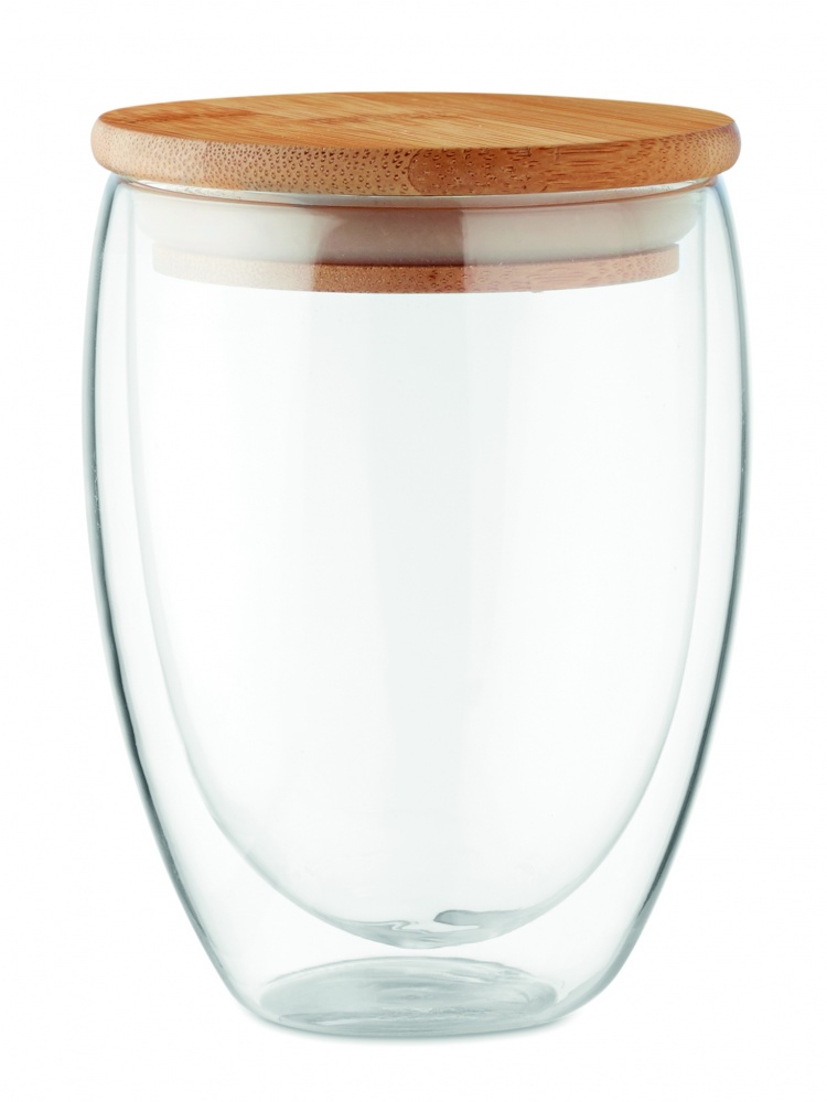 Logo trade liikelahja kuva: Bambu borosilikaattilasi 350 ml Cologne