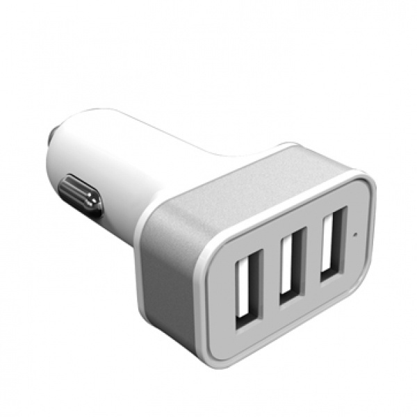 Logotrade mainoslahja tuotekuva: Autolaturi 3 USB-portilla