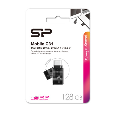 Logo trade mainoslahja ja liikelahja tuotekuva: Pendrive USB/type - C Silicon Power Mobile C31 3.0 OTG
