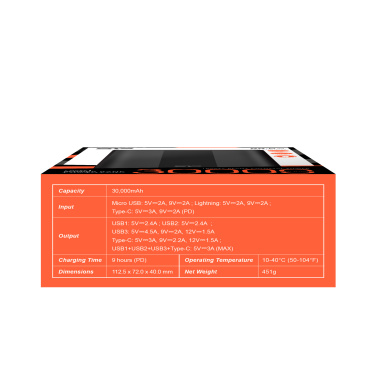 Logotrade liikelahjat mainoslahjat tuotekuva: POWER BANK SILICON POWER QX55 30000 MAH