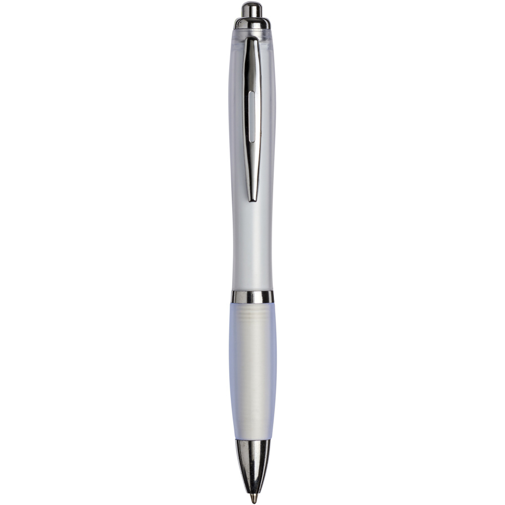 Logo trade mainoslahja kuva: Curvy ballpoint pen with frosted barrel and grip