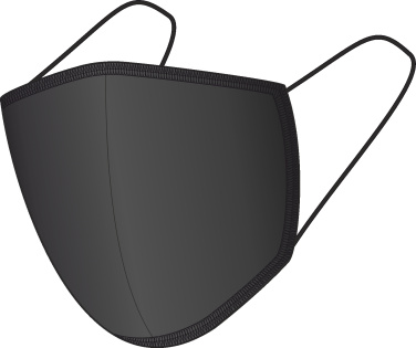 Logo trade mainoslahja ja liikelahja tuotekuva: BLACK-BLACK puuvillamaski 140116500