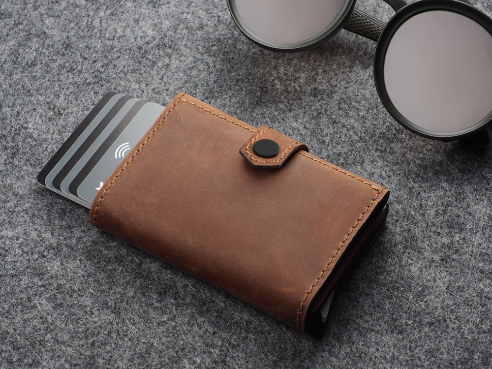 Logo trade mainostuote kuva: RFID-lompakko - Hunter Leather 2109284