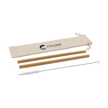 Logotrade liikelahja mainoslahja kuva: ECO Bamboe Straw Set bambupillit