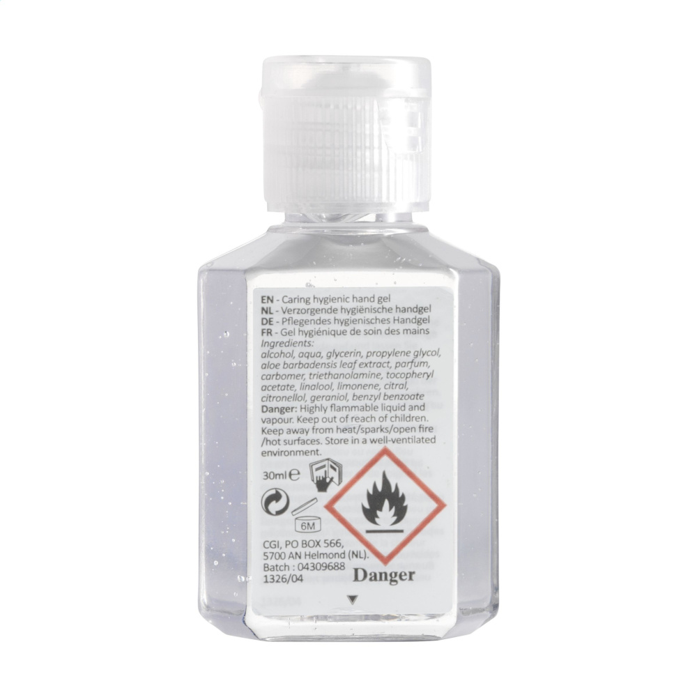 Logo trade mainoslahja ja liikelahja tuotekuva: Caring Hygienic Hand Gel 30 ml