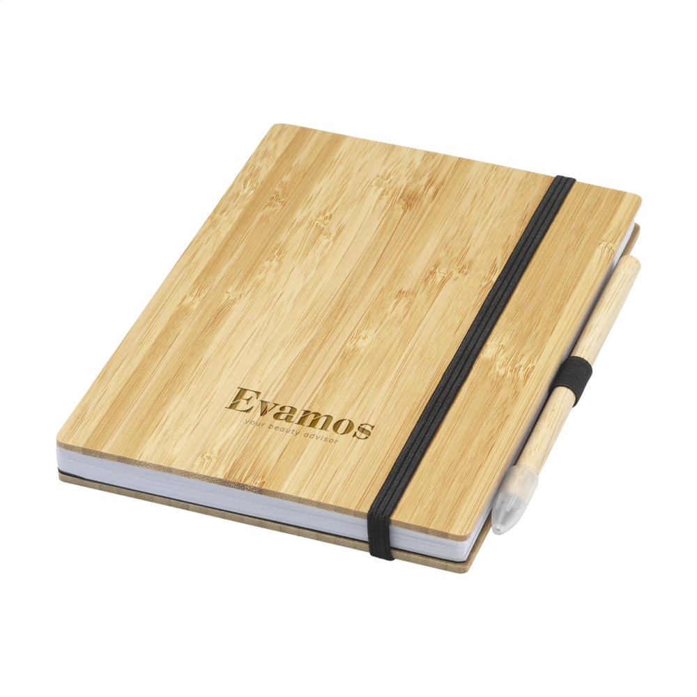 Logo trade mainostuotet tuotekuva: BambooPlus Paper Notebook A5 - Inkless Pen