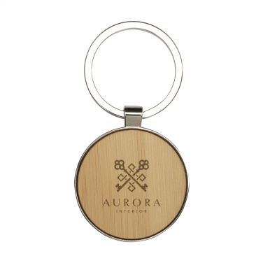 Logo trade mainoslahja kuva: Bamboo Key Circle avaimenperä