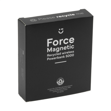 Logotrade mainostuotet kuva: Force Magnetic RCS kierrätetty langaton Powerbank 5000