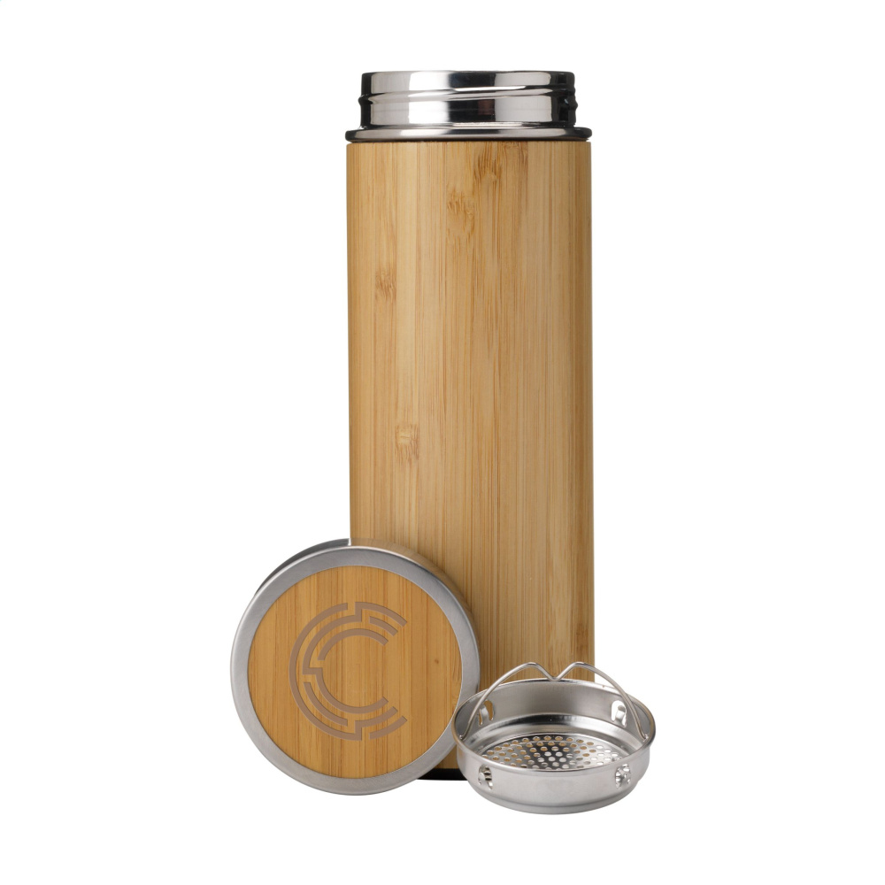 Logotrade mainoslahja tuotekuva: Osaka 360 ml bambutermopullo/termokuppi