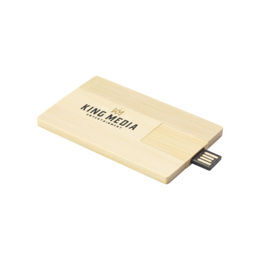 Logotrade liikelahjat mainoslahjat tuotekuva: Luottokortti USB Bamboo 8GB