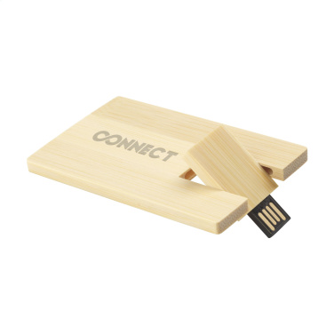 Logo trade mainoslahja ja liikelahja tuotekuva: Luottokortti USB Bamboo 32GB