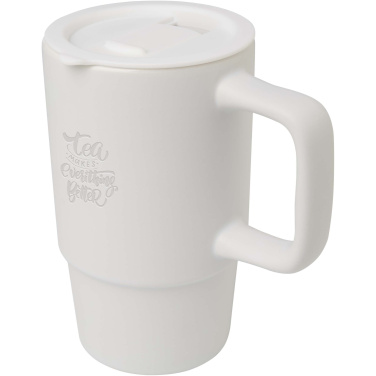 Logotrade mainostuote tuotekuva: Carter keramiikkamuki muovikannella, 450 ml