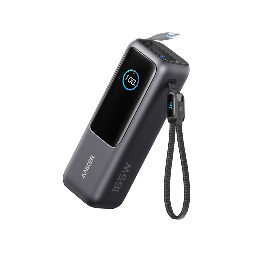 Logotrade mainoslahja ja liikelahja kuva: Anker-varavirtalähde 25 000 mAh, 165 W, kelautuva kaapeli