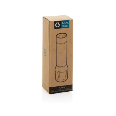 Logotrade mainostuotet kuva: Flara RCS -kierrätysmuovinen USB-ladattava taskulamppu