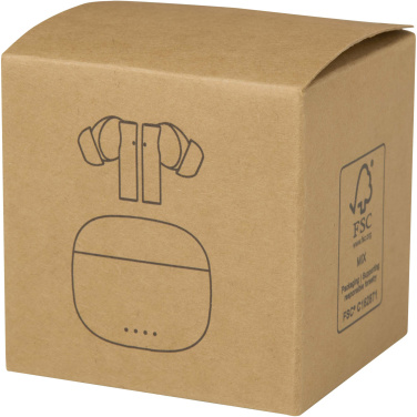 Logotrade liikelahjat kuva: Alterf kierrätysmuovista valmistetut langattomat True Wireless Bluetooth® -kuulokkeet silikonisilla korvasovittimilla