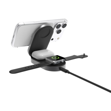 Logo trade liikelahjat mainoslahjat kuva: Quantum ultra-nopea 3-in-1 25 W taitettava langaton laturi
