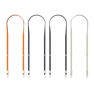 Logo trade mainoslahja ja liikelahja tuotekuva: Nivo RCS-kierrätetty PET crossbody-kaulanauha