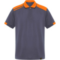 Samurai antibakteerinen lyhythihainen unisex-poolopaita 160 g/m2, Lyijy / oranssi