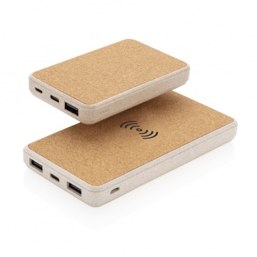 Logotrade reklaminiai produktai nuotrauka: Kamštienos ir kviečių 5 000 mAh kišeninis maitinimo blokas