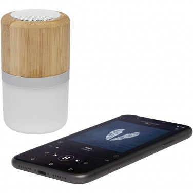 Logotrade ziemassvētku dāvanas foto: Aurea bambusa Bluetooth® skaļrunis ar gaismu 