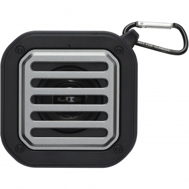 Logotrade korporatīvās dāvanas foto: Solo 3W IPX5 RCS otrreizējās plastmasas saules Bluetooth® skaļrunis ar karabīni 