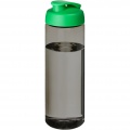 Спортивная бутылка H2O Active® Eco Vibe объемом 850 мл с откидывающейся крышкой, Уголь / Зеленый