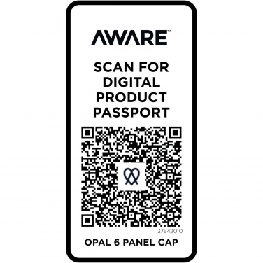 Лого трейд pекламные cувениры фото: Opal с 6 панелями Aware™ кепка из переработанных материалов