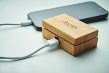 Логотрейд бизнес-подарки картинка: TWS earbuds in bamboo case