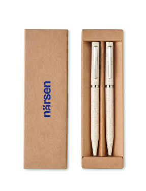 Лого трейд pекламные продукты фото: Wheat straw/ABS twist pen set