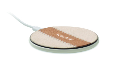 Лого трейд pекламные cувениры фото: Cork wireless charger 15W