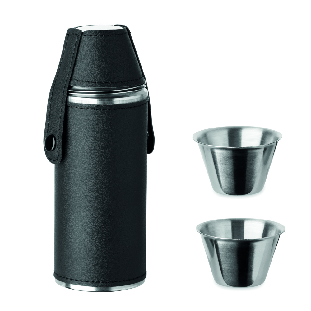 Логотрейд pекламные подарки картинка: Hip flask with shot cups