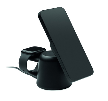 Лого трейд pекламные продукты фото: 3 in 1 wireless charger 15W